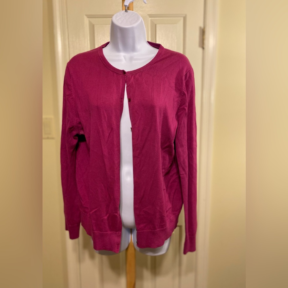 LOFT - Woman’s violet cardigan sweater, Size: XL - Picture 2 of 7
